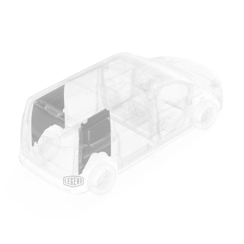 LEGEND EconoLite Wall Liner ONLY - Ford Transit Connect Long Wheelbase Cargo Van - Textured Grey - Single Side Door Model 05F02-20 - Image 5