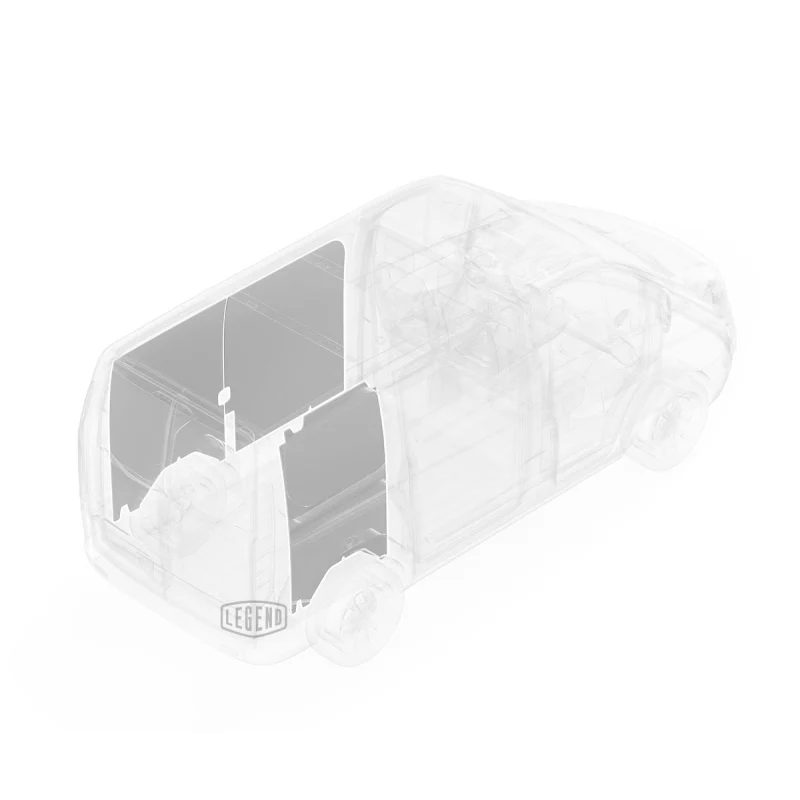 LEGEND EconoLite Wall Liner ONLY - Ford Transit 130" Wheelbase Cargo Van Low Roof - Textured Grey - Single Side Door Model 05F03-20-L - Image 5