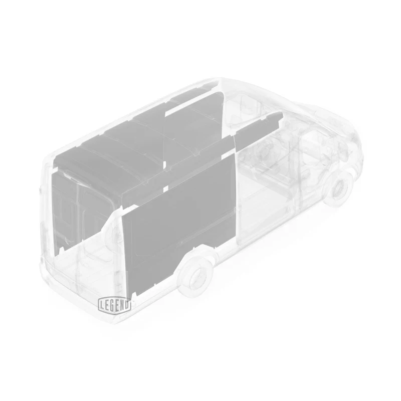 LEGEND EconoLite Wall Liner ONLY - Ford Transit 148" Wheelbase Cargo Van Low Roof - Textured Grey - Single Side Door Model 05F04-20-L - Image 5