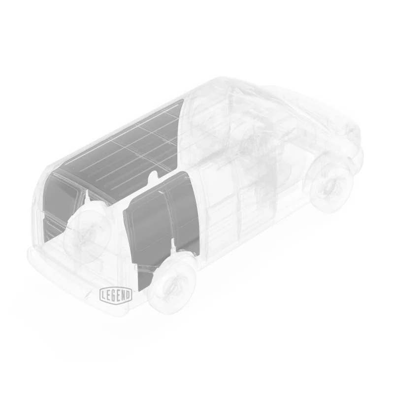 LEGEND EconoLite Wall Liner ONLY - GMC Savana/Chevy Express Cargo Van Regular Wheelbase - Textured Grey - Single Side Door Model 05G02-20 - Image 5