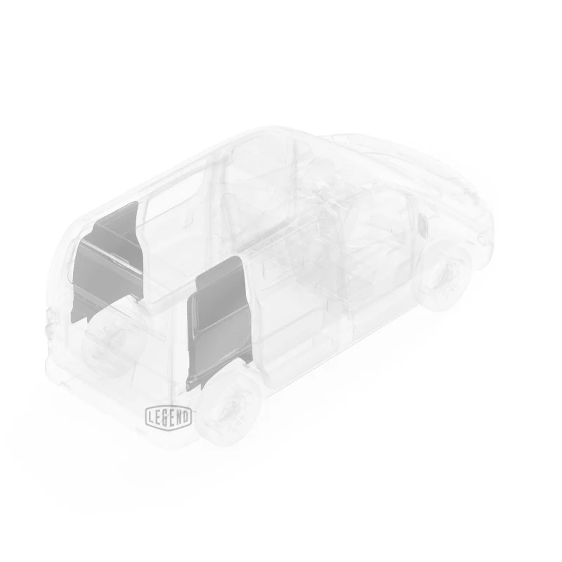 LEGEND EconoLite Wall Liner ONLY - Nissan NV200 Regular Wheelbase Cargo Van - Textured Grey - Single Side Door Model 05N01-20 - Image 5