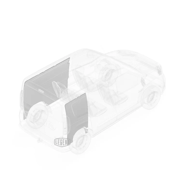 LEGEND EconoLite Wall Liner ONLY - RAM ProMaster City Regular Wheelbase Cargo Van - Textured Grey - Single Side Door Model 05R01-20 - Image 5