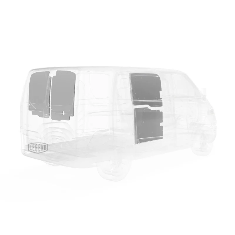 LEGEND EconoLite Door Liner ONLY - Ford Transit (all Wheelbase lengths) Cargo Van Mid Roof - Textured Grey Model 07F00-20-M - Image 5