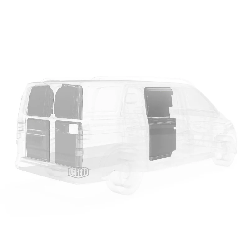 LEGEND EconoLite Door Liner ONLY - Dual Doors Mercedes Metris 135" Extended Wheelbase Cargo Van Low Roof - Textured Grey Model 07M05-20.2 - Image 4