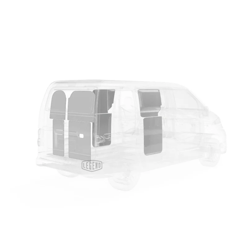 LEGEND EconoLite Door Liner ONLY - Dual Side Doors Nissan NV200 Cargo Van Regular Wheelbase- Textured Grey Model 07N01-20.2 - Image 4