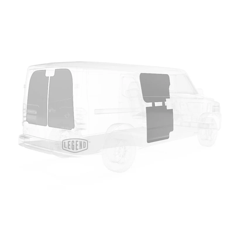 LEGEND EconoLite Door Liner ONLY - Nissan NV Cargo Van Regular Wheelbase Low Roof - Textured Grey Model 07N02-20-L - Image 4
