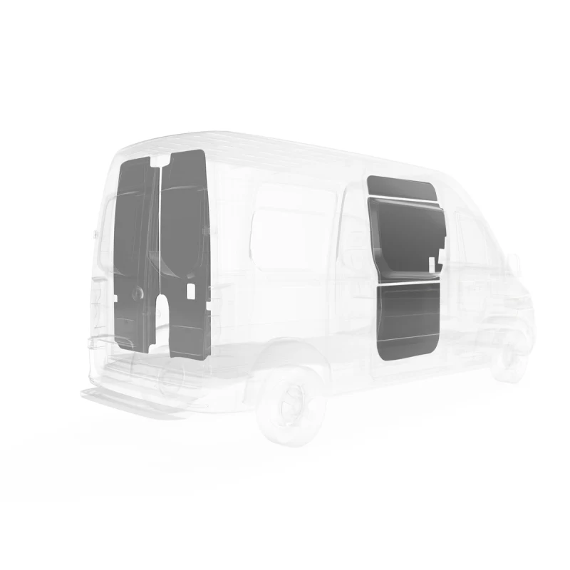 LEGEND DuraTherm Door Liner ONLY - Mercedes Sprinter (all Wheelbase lengths) Cargo Van Low Roof - Textured Grey Model 103-114-2613.LR - Image 2