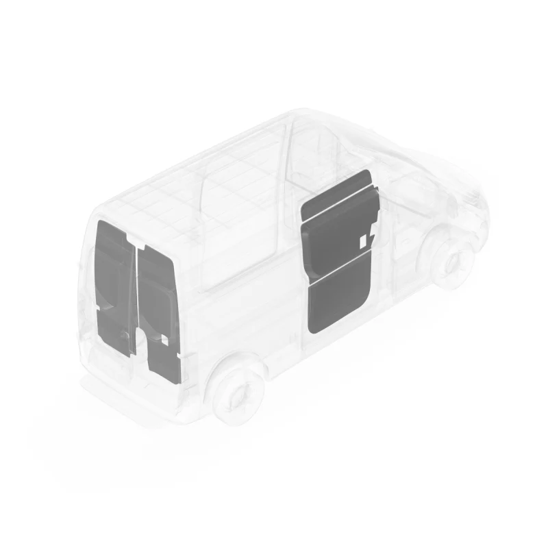 LEGEND DuraTherm Door Liner ONLY - Dual Side Doors Mercedes Sprinter (all Wheelbase lengths) Cargo Van High Roof - White Model 103-114-2614HR2