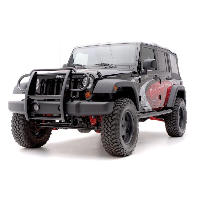 ARIES Black Steel Grille Guard, Select Jeep Wrangler JK Model 1050 - Image 9