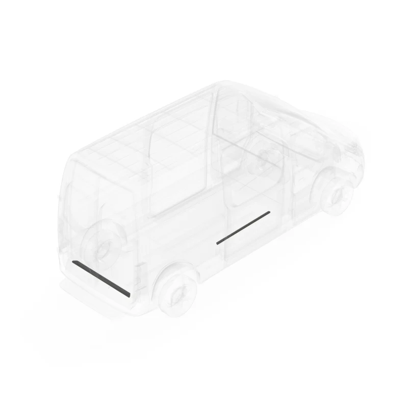 LEGEND Steel Floor Threshold Set Mercedes Sprinter (all WB lengths) Cargo Van - Black - Single Side Door Model 109-151-1011 - Image 2