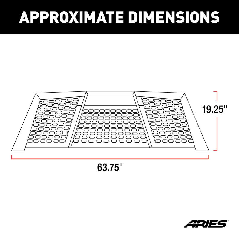 ARIES Switchback Black Aluminum Headache Rack, Select Ford F-150 Model 1110112 - Image 5