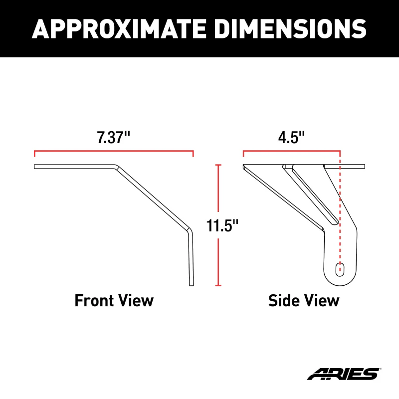 ARIES Jeep JL Windshield Light Brackets Model 1110313 - Image 2