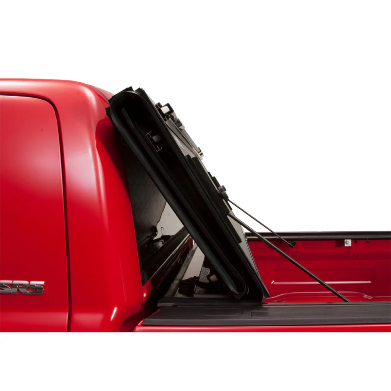 BAK BAKFlip FiberMax Hard Folding Truck Bed Cover - Rail Mounts Near Top of Bed Rail - Rails Can Be Lowered Using Drop Down Brackets - 22-24 Toyota Tundra 5' 7" Bed with or without Deck Rail System w/out Trail Special Edition Storage Boxes Model 1126440 - Image 7