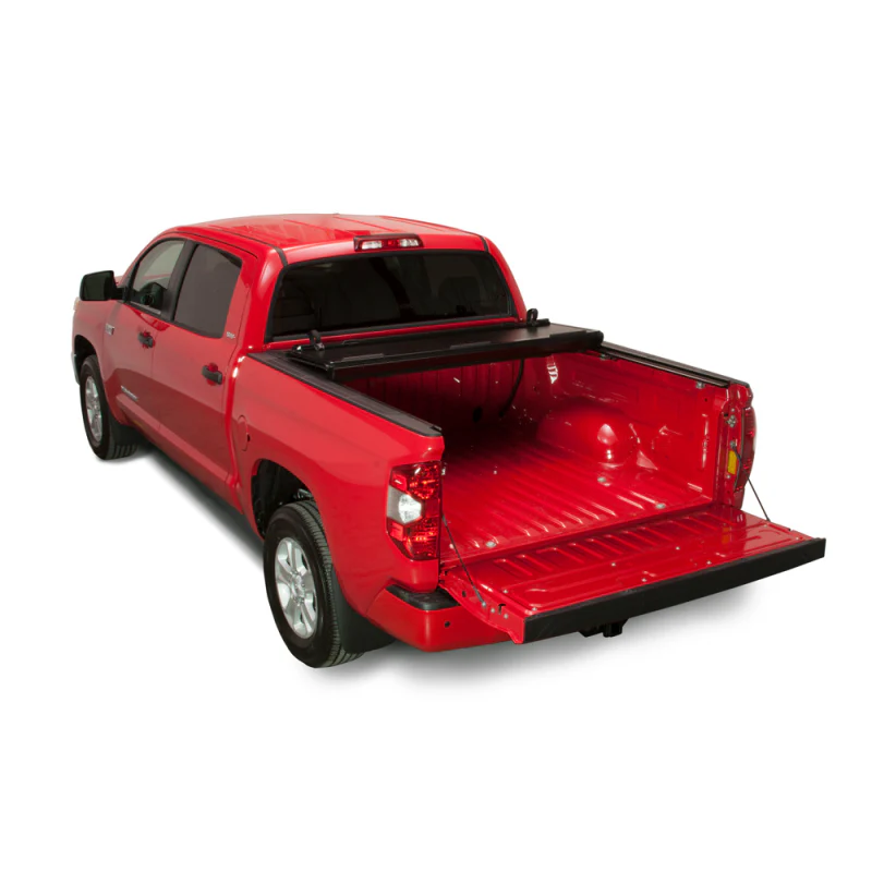 BAK BAKFlip FiberMax Hard Folding Truck Bed Cover - Rail Mounts Near Top of Bed Rail - Rails Can Be Lowered Using Drop Down Brackets - 22-24 Toyota Tundra 6' 7" Bed with or without Deck Rail System w/out Trail Special Edition Storage Boxes Model 1126441 - Image 5