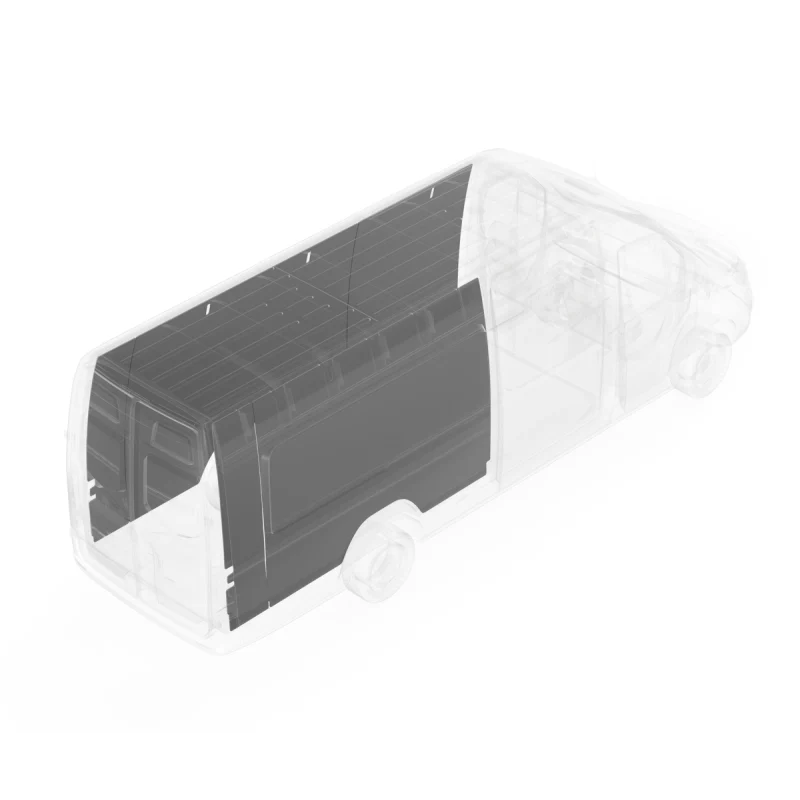 LEGEND DuraTherm Wall Liner ONLY - Mercedes Sprinter 170" Wheelbase Cargo Van High Roof - Textured Grey - Single Side Door Model 134-114-2613 - Image 4