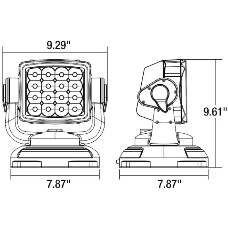 Buyers Products 5 Inch Ultra Bright Rotating Spot Light w/ Wireless Remote Model 1492200 - Image 9