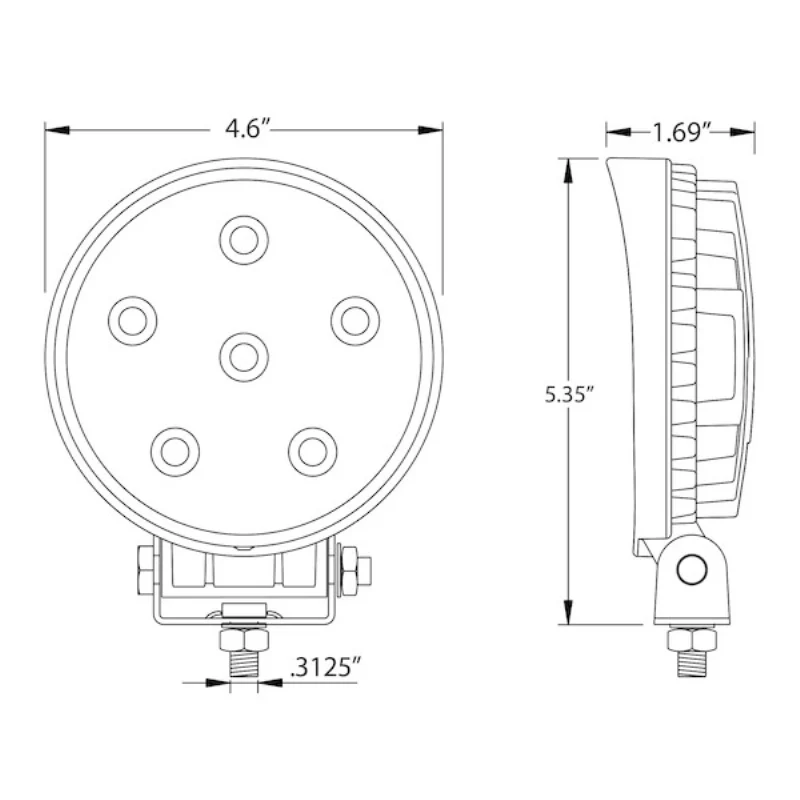 Buyers Products 4.5 Inch Wide Round LED Spot Light Model 1492215 - Image 10