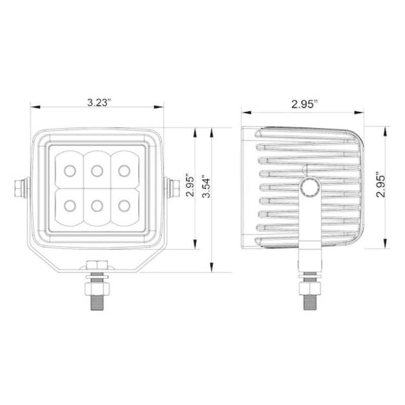 Buyers Products 3 Inch Wide Square LED Spot Light Model 1492237 - Image 4