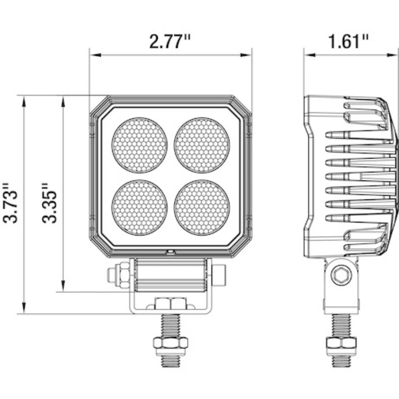 Buyers Products 2 In. LED Square Flood Light Model 1492303 - Image 10