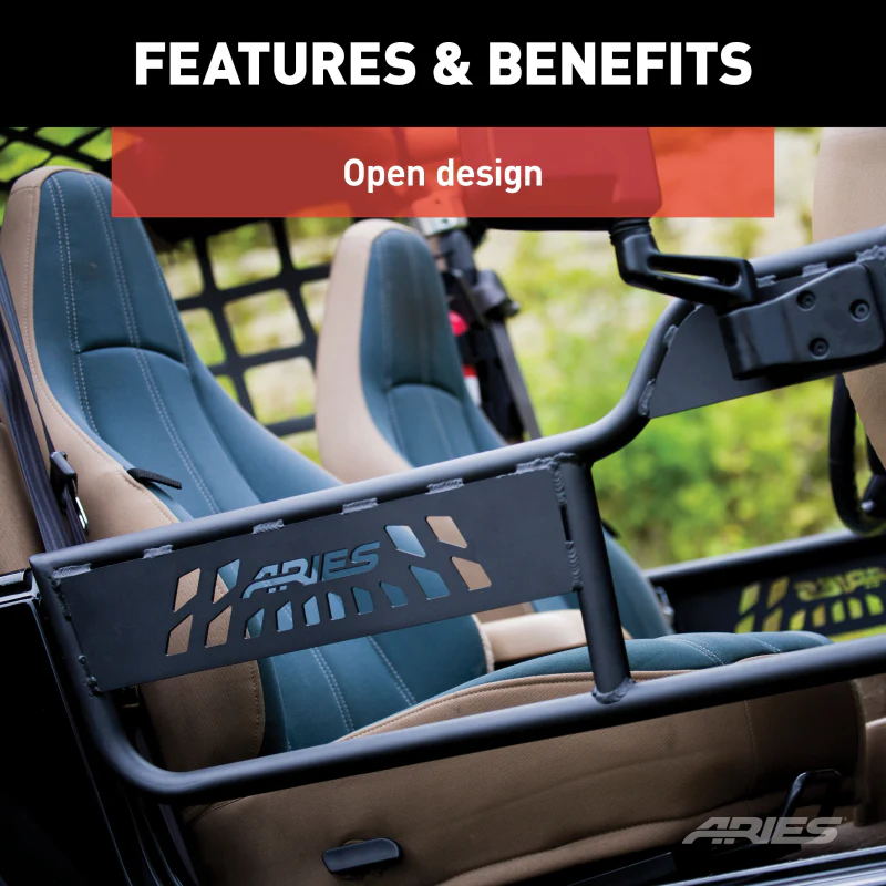 ARIES Jeep Wrangler TJ Aluminum Tube Doors Model 1500100 - Image 4