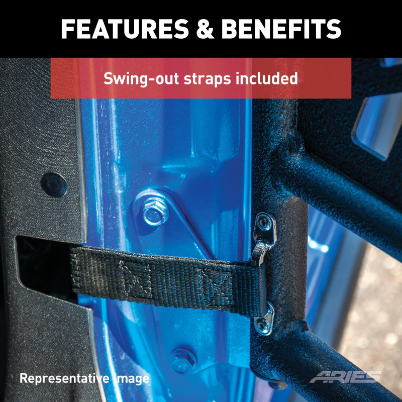 ARIES Jeep Wrangler TJ Aluminum Tube Doors Model 1500100 - Image 8