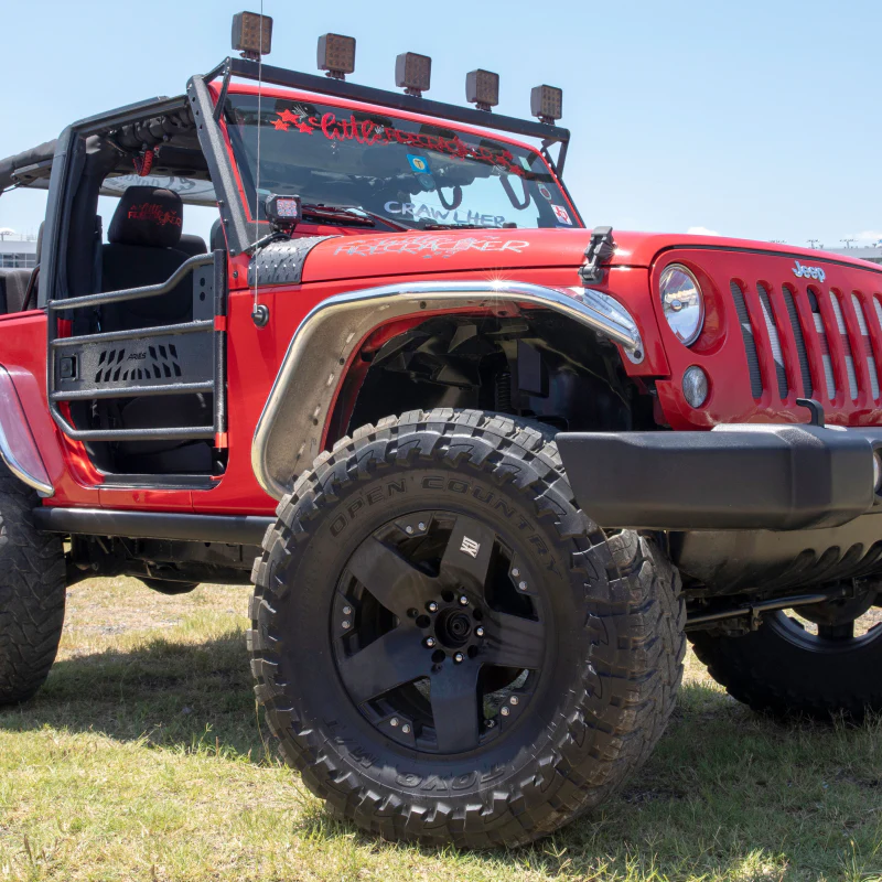 ARIES Jeep Wrangler JK Raw Aluminum Front Fender Flares Model 1500202 - Image 10