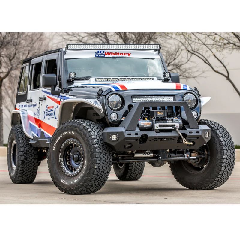 ARIES Jeep Wrangler JK Raw Aluminum Front Fender Flares Model 1500202 - Image 9