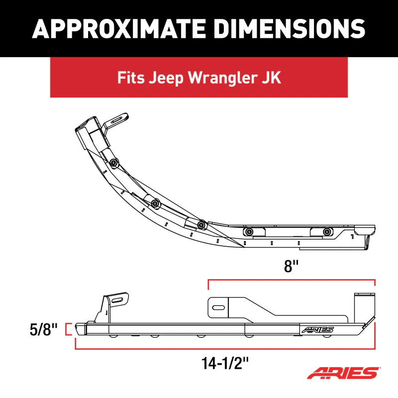 ARIES LED Fender Lights for Jeep Wrangler JK Model 1500230 - Image 2