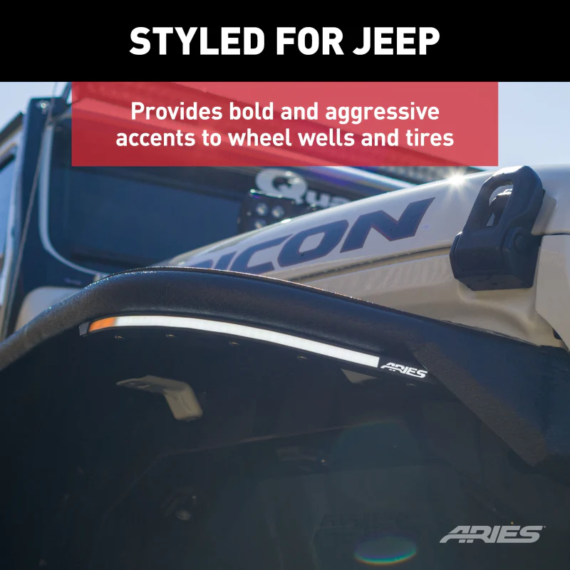 ARIES LED Fender Lights for Jeep Wrangler JL, Gladiator JT Model 1500235 - Image 6