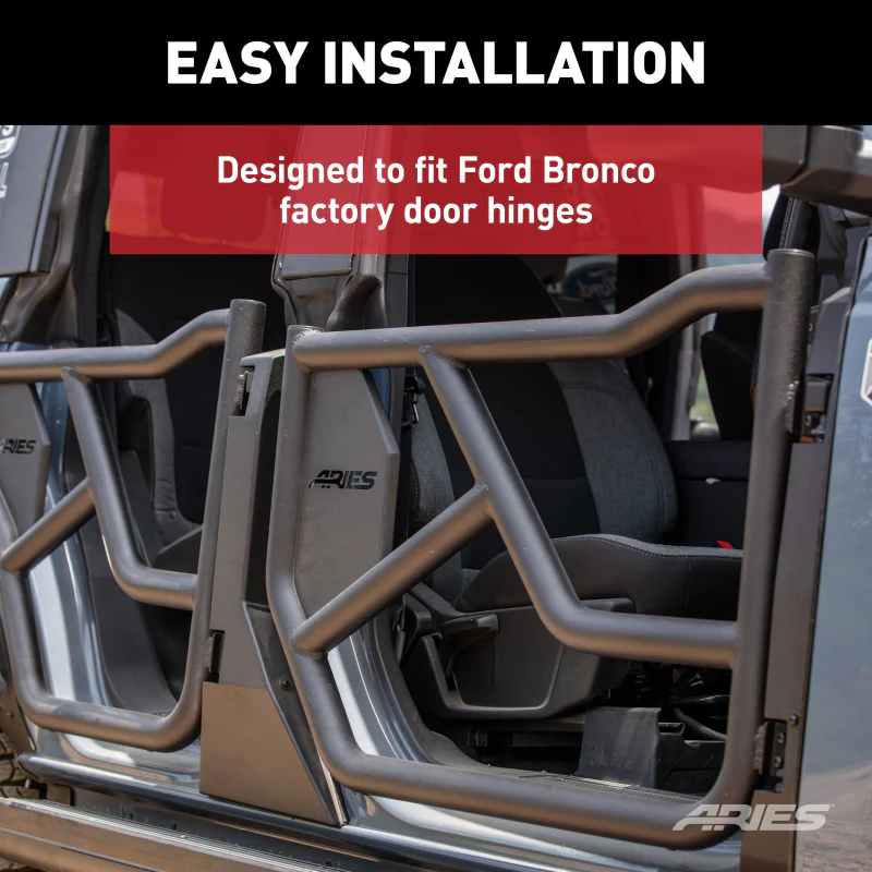 ARIES Front Tube Doors for Ford Bronco 4-Door Model 1500250 - Image 5