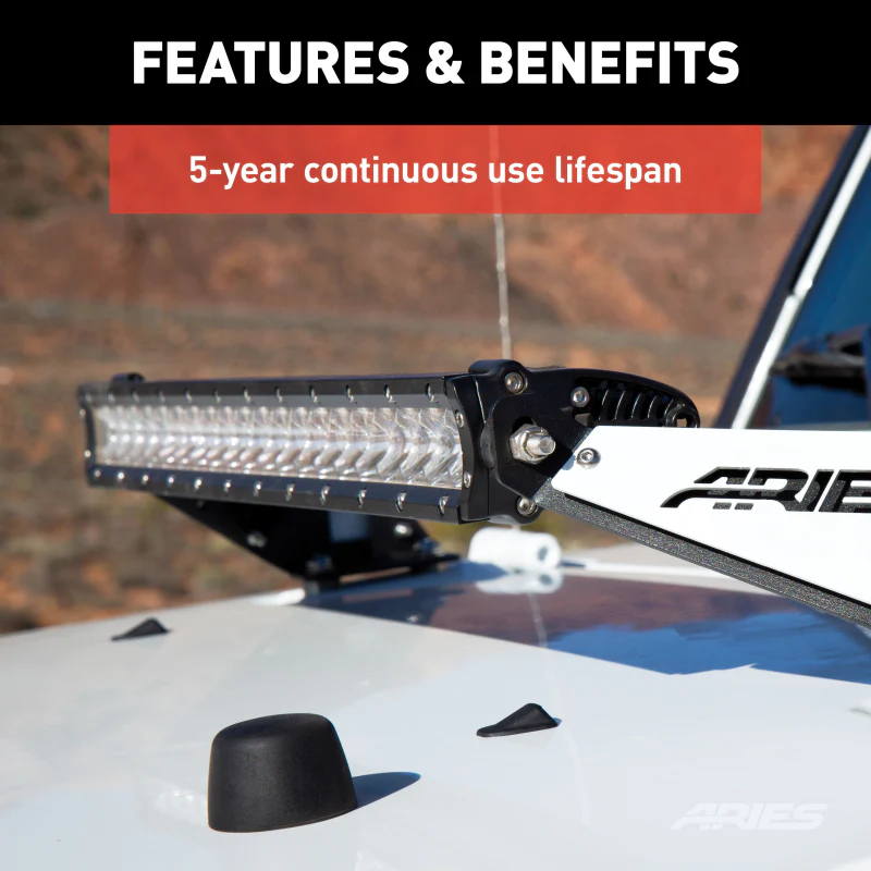ARIES 20" Single-Row LED Light Bar (9,800 Lumens) Model 1501262 - Image 6
