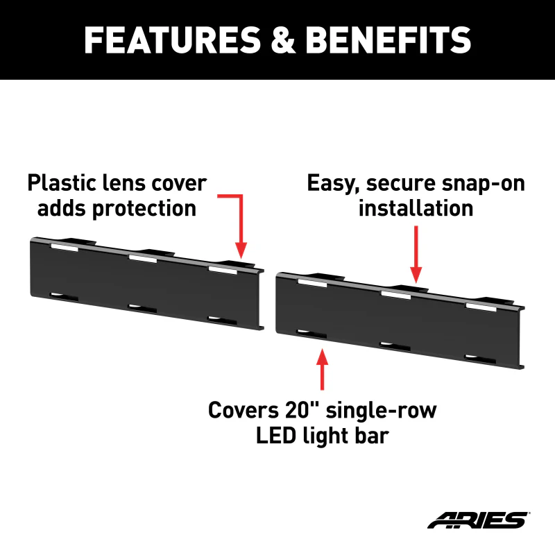 ARIES LED Light Covers for 20" Light Bar Model 1501263 - Image 3