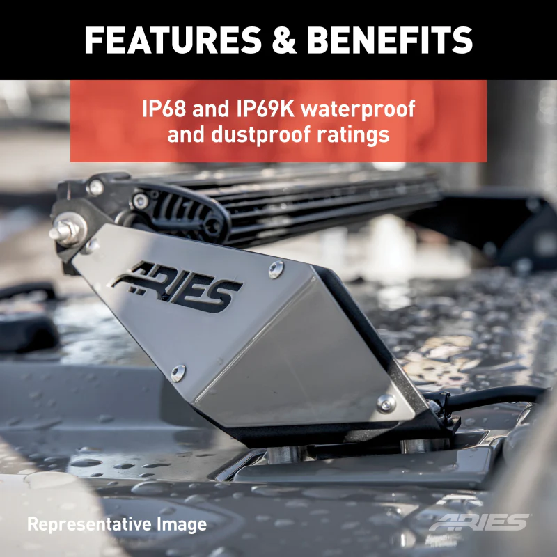 ARIES Jeep JK Hood Light and Brackets Model 1501300 - Image 6