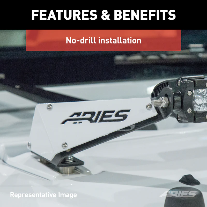 ARIES Jeep JK Hood Light and Brackets Model 1501300 - Image 8