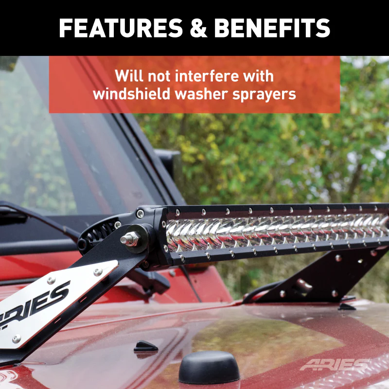 ARIES Jeep TJ Hood Light and Brackets Model 1501302 - Image 7
