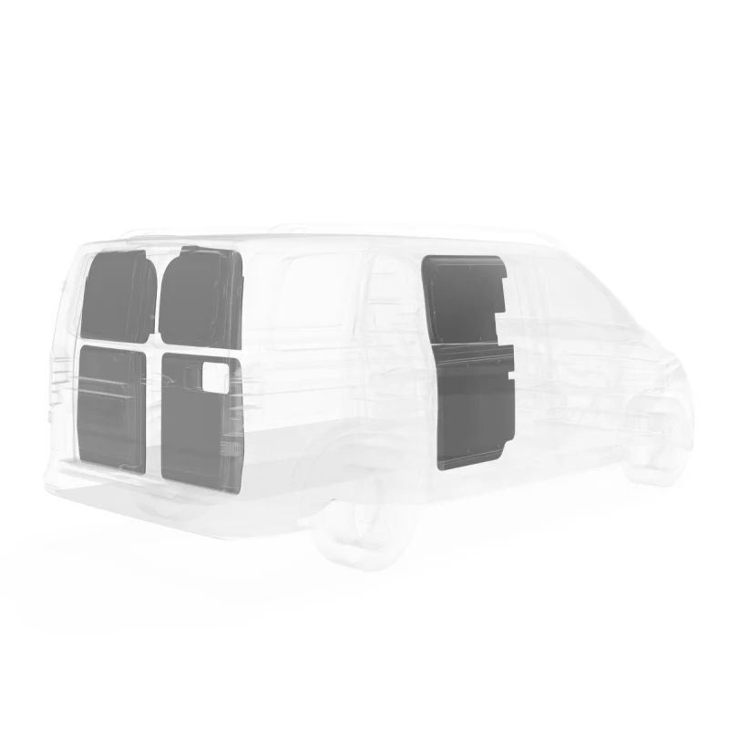 LEGEND DuraTherm Door Liner ONLY - Dual Side Doors and Rear Liftgate Mercedes Metris 126" Wheelbase Cargo Van Low Roof - Textured Grey Model 153-114-2613.27 - Image 2