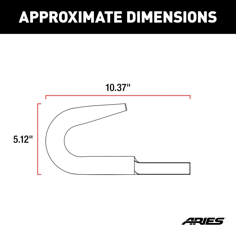 ARIES Bolt-On Bumper Tow Hook (9,000 lbs.) Model 15600TW - Image 3
