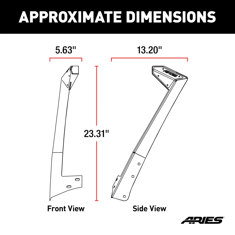 ARIES Jeep JK Roof Light Mounting Brackets Model 15911 - Image 2