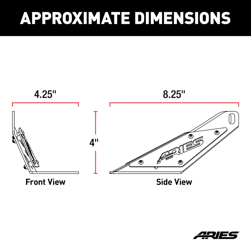 ARIES Jeep TJ Hood Light Mounting Brackets Model 15913 - Image 2