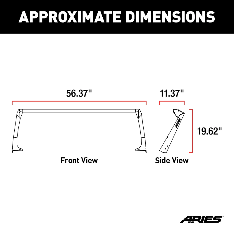 ARIES Jeep TJ Roof Light Mounting Brackets & Crossbar Model 15916 - Image 2