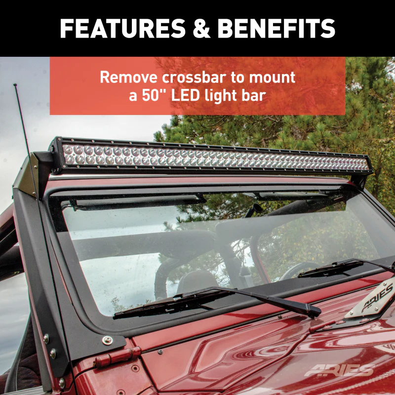ARIES Jeep TJ Roof Light Mounting Brackets & Crossbar Model 15916 - Image 6