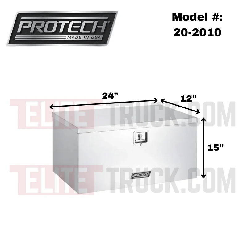 ProTech Underbody Box - 15X12X24 Drop Smooth Drop Door Style Bright Aluminum Model 20-2010 - Image 2