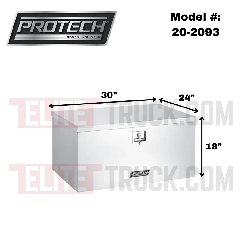 ProTech Underbody Box - 18X24X30 Drop Smooth Drop Door Style Bright Aluminum Model 20-2093 - Image 2