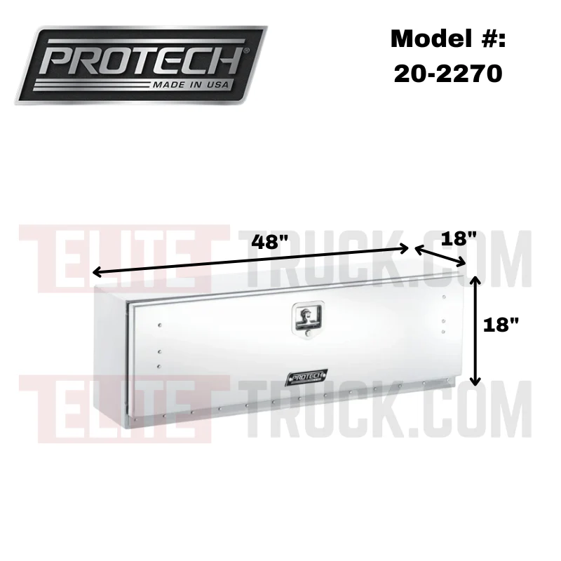 ProTech Underbody/Top Mount Box 18X18X48 Drop Smooth Drop Door Style Bright Aluminum Model 20-2270 - Image 2