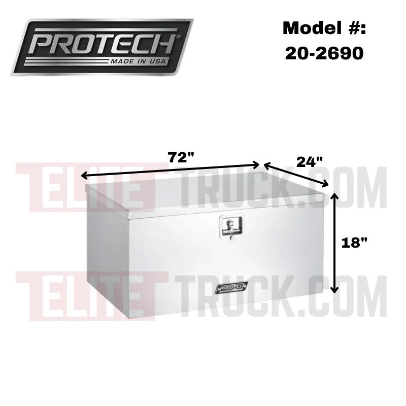 ProTech Underbody Box - 18X24X72 Drop Smooth Drop Door Style Bright Aluminum Model 20-2690 - Image 2