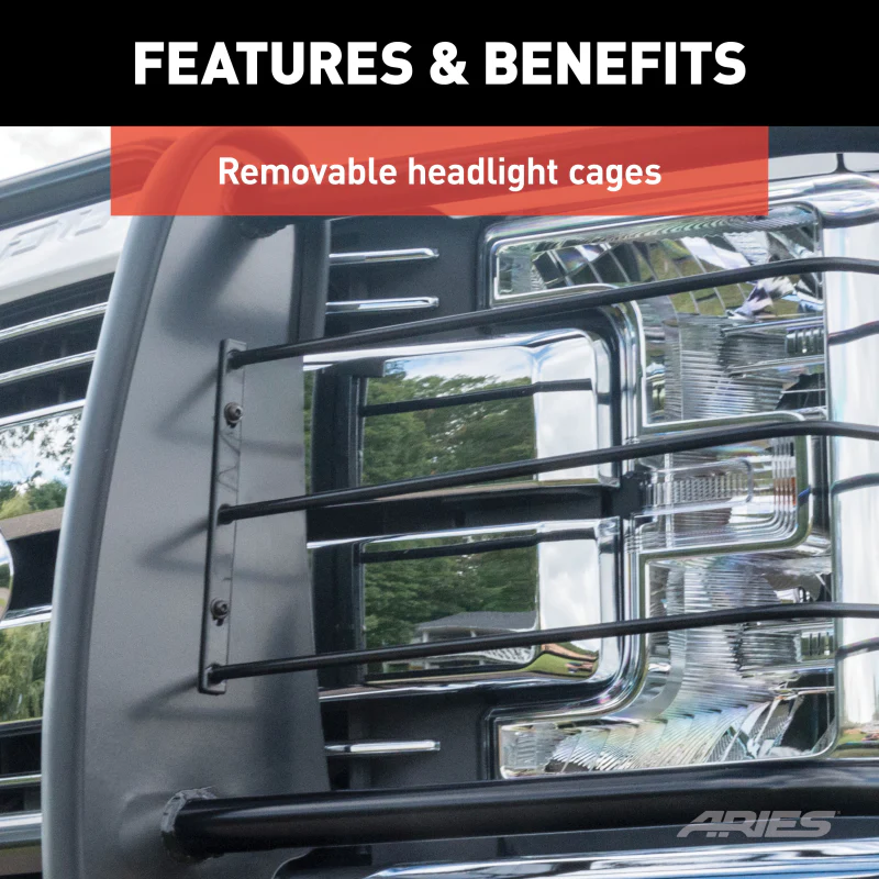 ARIES Black Steel Grille Guard, Select Toyota Tacoma Model 2049 - Image 9