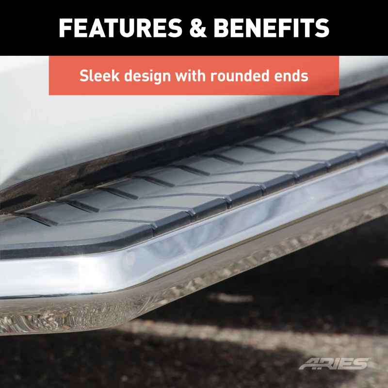 ARIES AeroTread 5" x 73" Polished Stainless Running Boards Model 2051022 - Image 9