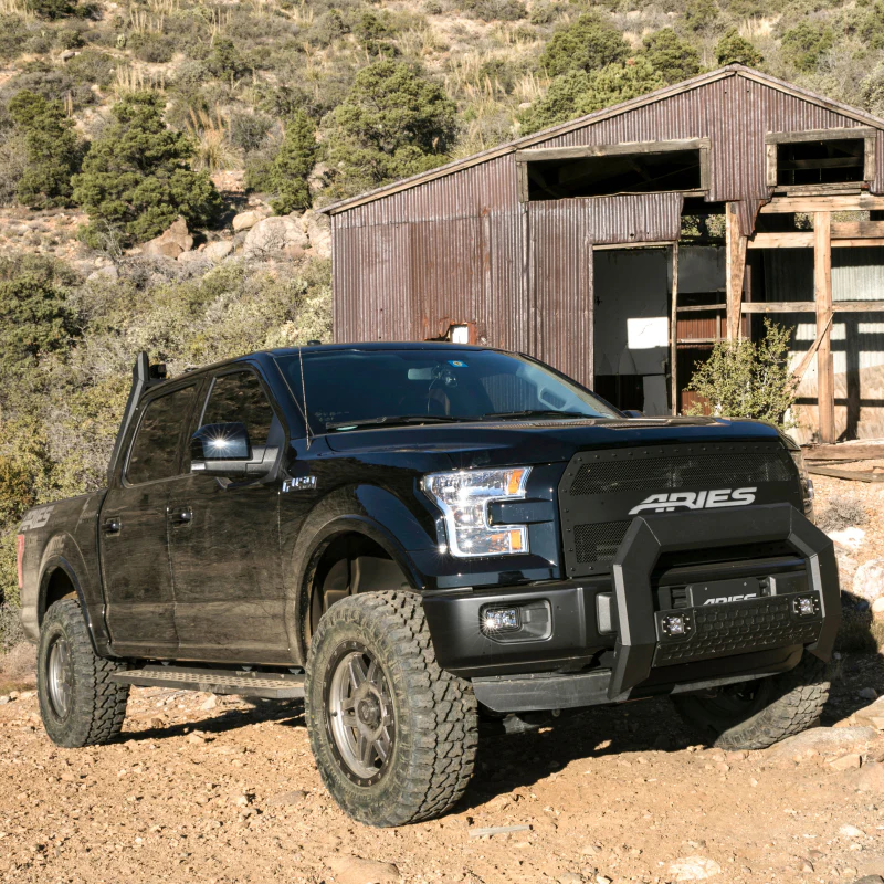 ARIES RidgeStep 6-1/2" x 91" Black Steel Running Boards Model 2055519 - Image 10
