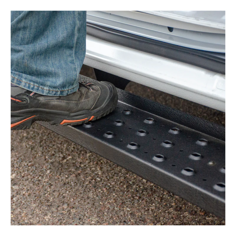 ARIES RidgeStep 6-1/2" x 85" Black Steel Running Boards Model 2055552 - Image 13