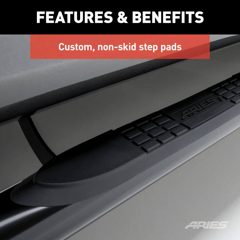 ARIES 3" Round Black Steel Step Nerf Bars Model 206008 - Image 6